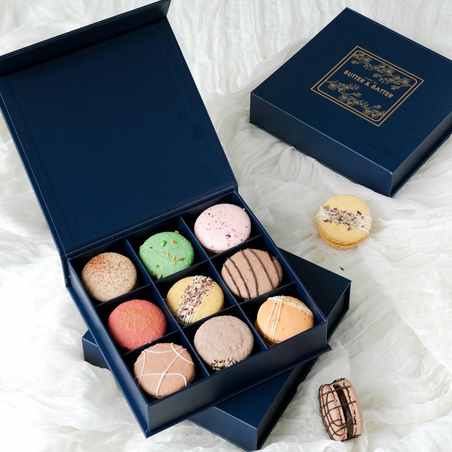 9 Pack Luxury Assorted Macarons | French Macarons