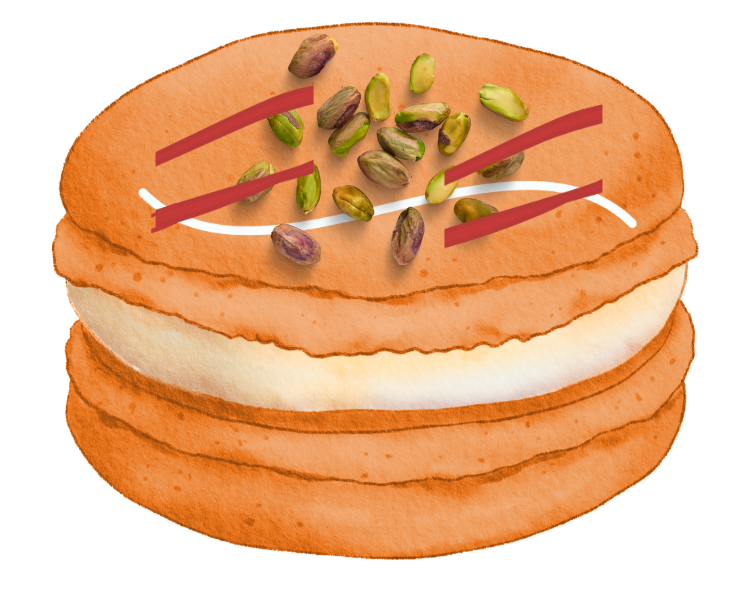 Kesar_Pista_Macaron_desi_macaron