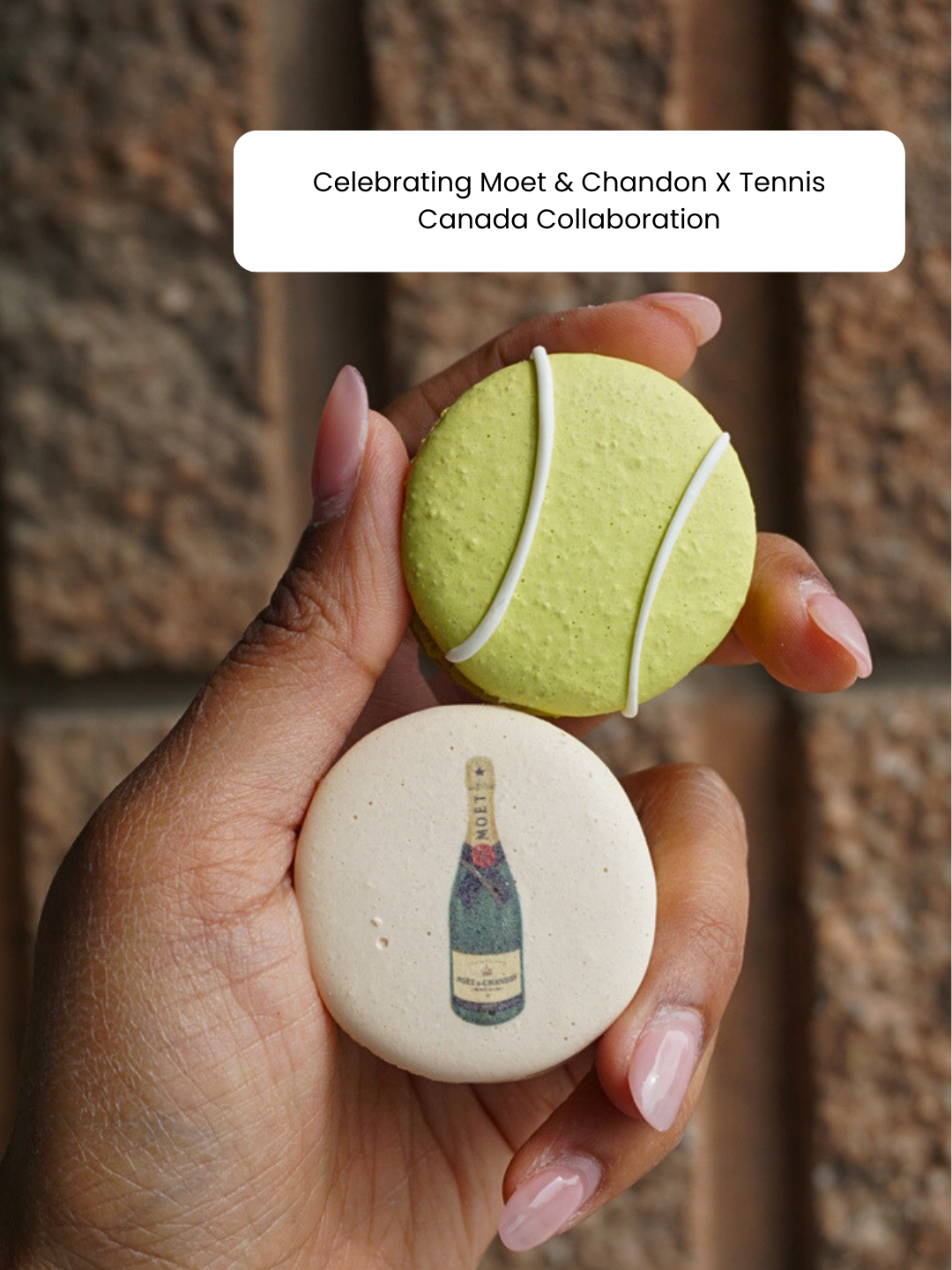 Tennis Canada and Moet & Chandon Logo Macarons