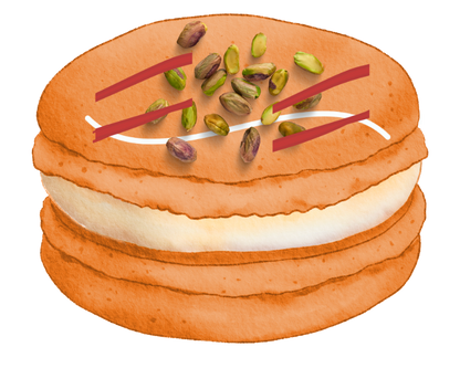 Kesar_Pista_Macaron_desi_macaron