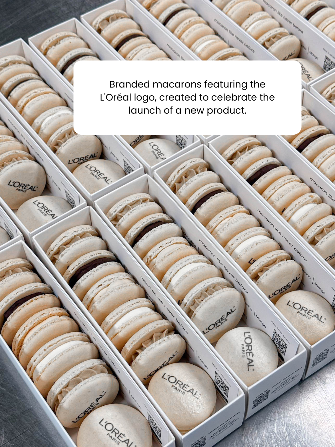 Loreal Product Launch Logo Macarons