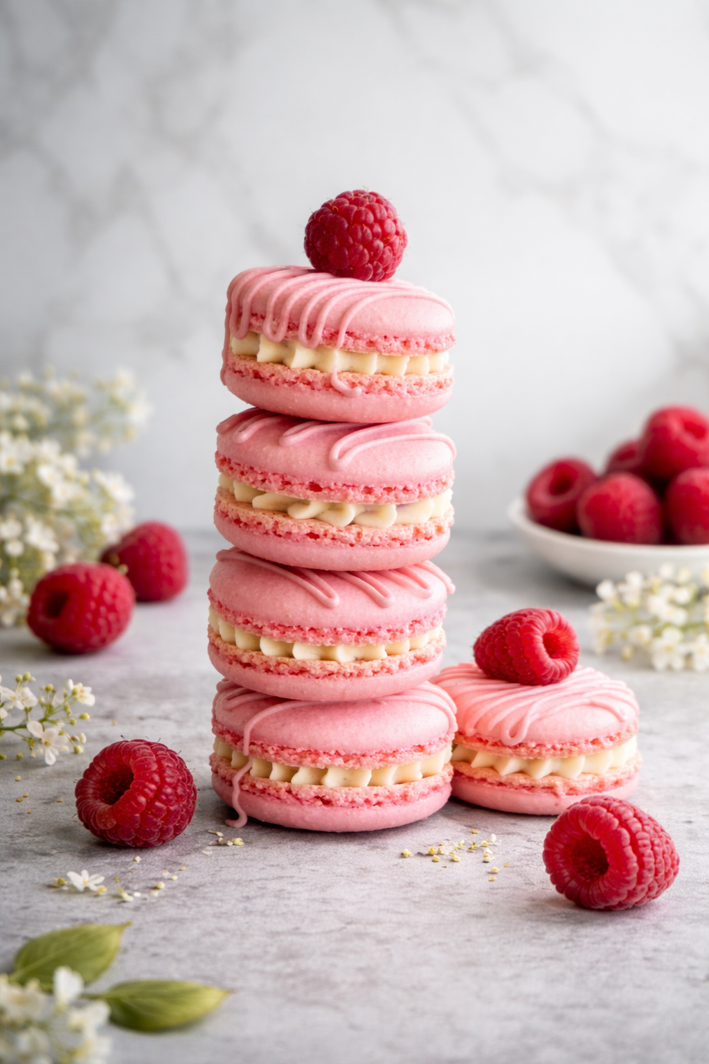 Raspberry Cheesecake Macaron