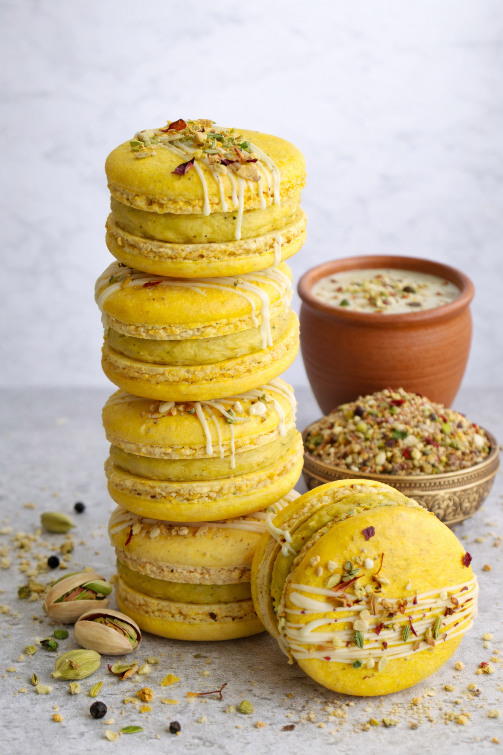 Thandai Macaron